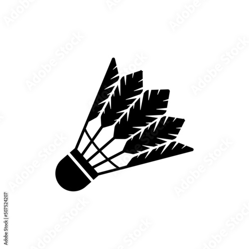 shuttlecock logo icon design vector