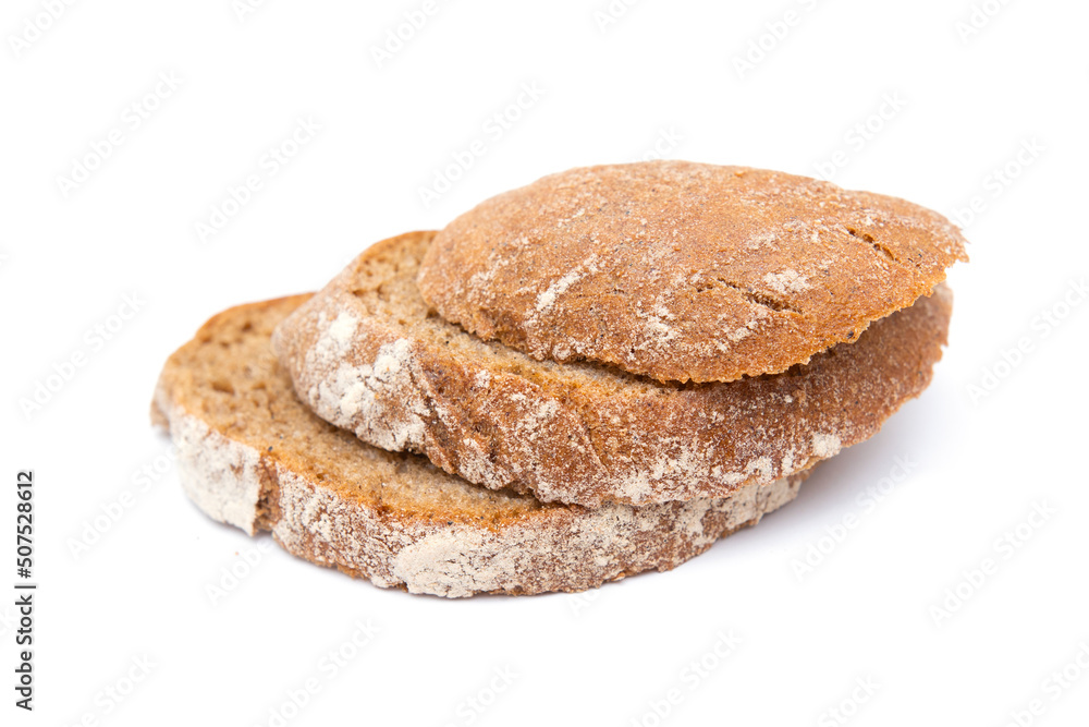 Bread toasts, crackers on a white background. Bread toasts, crackers on a white background.