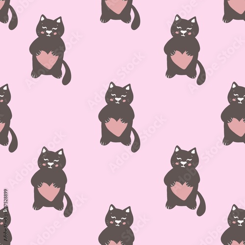 seamless pattern with cats