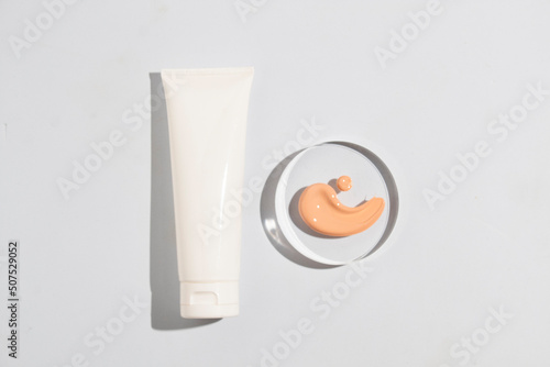 mockup of primer concealer cusion cc cream skin care bottle cosmetic tube of beauty makeup facial, , beauty healthcare branding packaging photo