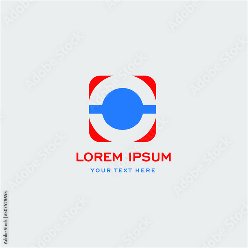 Free Download Letter O business corporate logo. Simple and clean flat design of letter O in blue and red color vector logo template. - GFXLoad