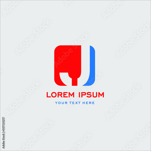 Letter J business corporate logo. Simple and clean flat design of letter J in blue and red color vector logo template. Free Download Letter J business corporate logo. Simple and clean flat design of letter J in blue and red color vector logo template. - GFXLoad