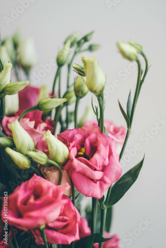 bouquet of pink Eustoma