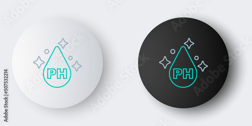 Line Organic essential oil for hair care treatment icon isolated on grey background. Hair growth oil. Colorful outline concept. Vector