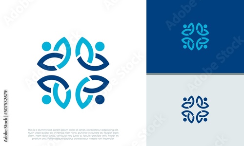 Human Resources Consulting Company, Global Community Logo. Social Networking logo designs.	