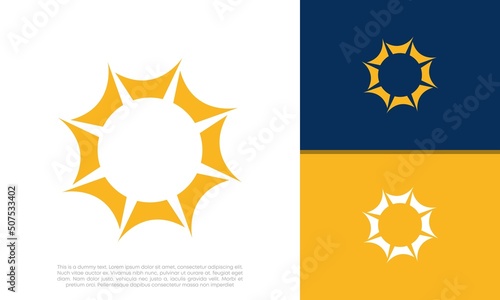 Solar Energy Logo Design. Abstract Solar Logo.	