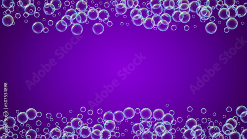 Detergent foam. Soap bath bubble and suds for bathtub. Shampoo.