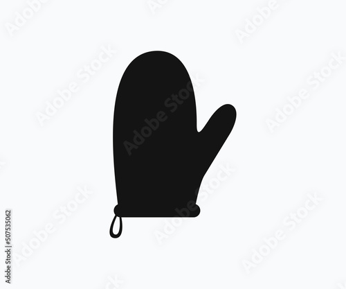 Oven Glove Vector. Oven Mitt Icon. 