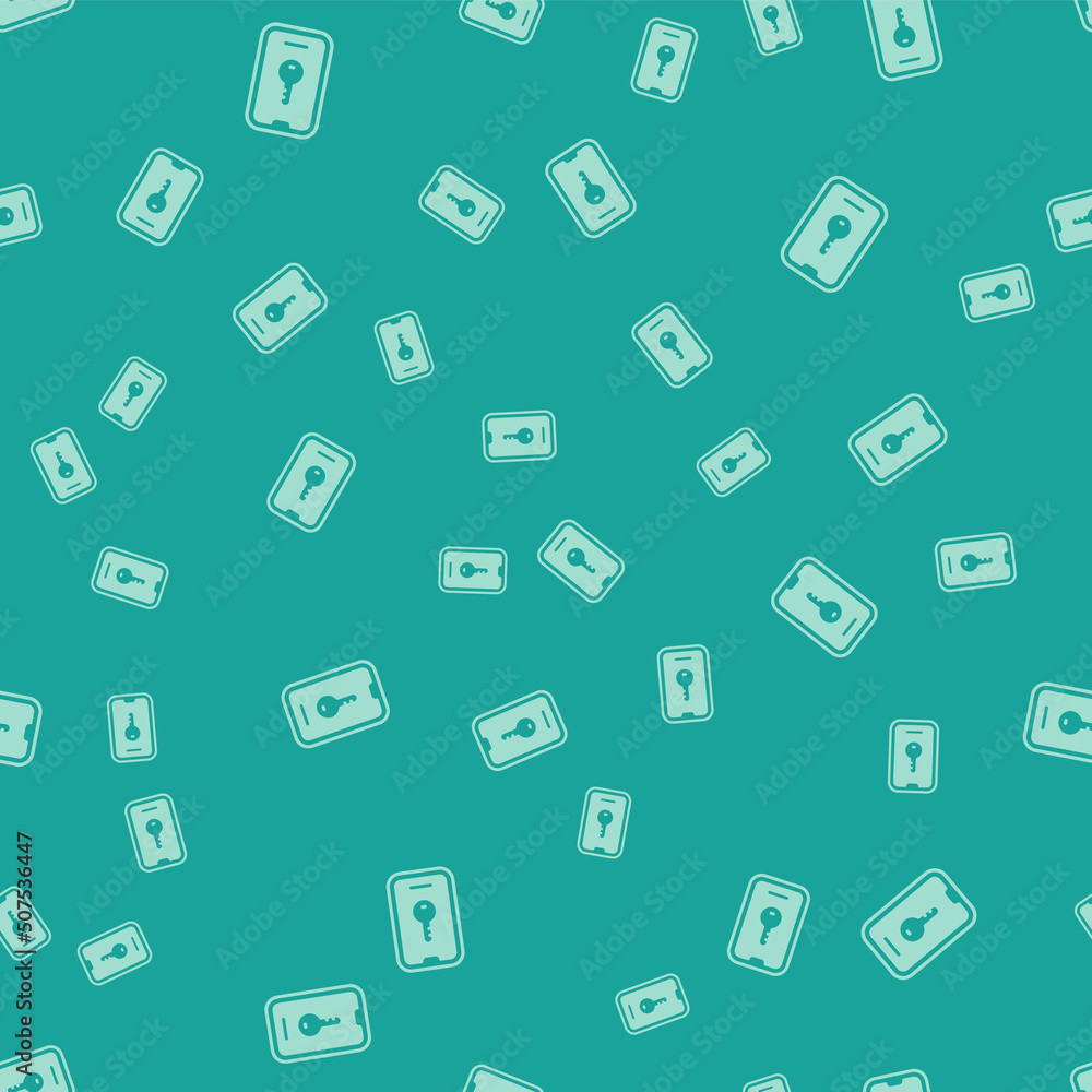 Green Online real estate house on smartphone icon isolated seamless pattern on green background. Home loan concept, rent, buy, buying a property. Vector Green Online real estate house on smartphone icon isolated seamless pattern on green background. Home loan concept, rent, buy, buying a property. Vector