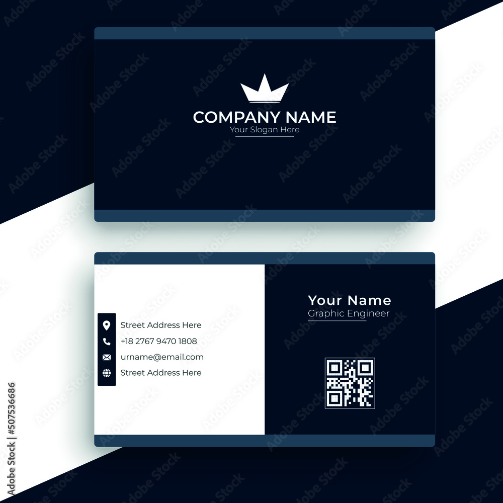Fototapeta premium Modern creative company business card design