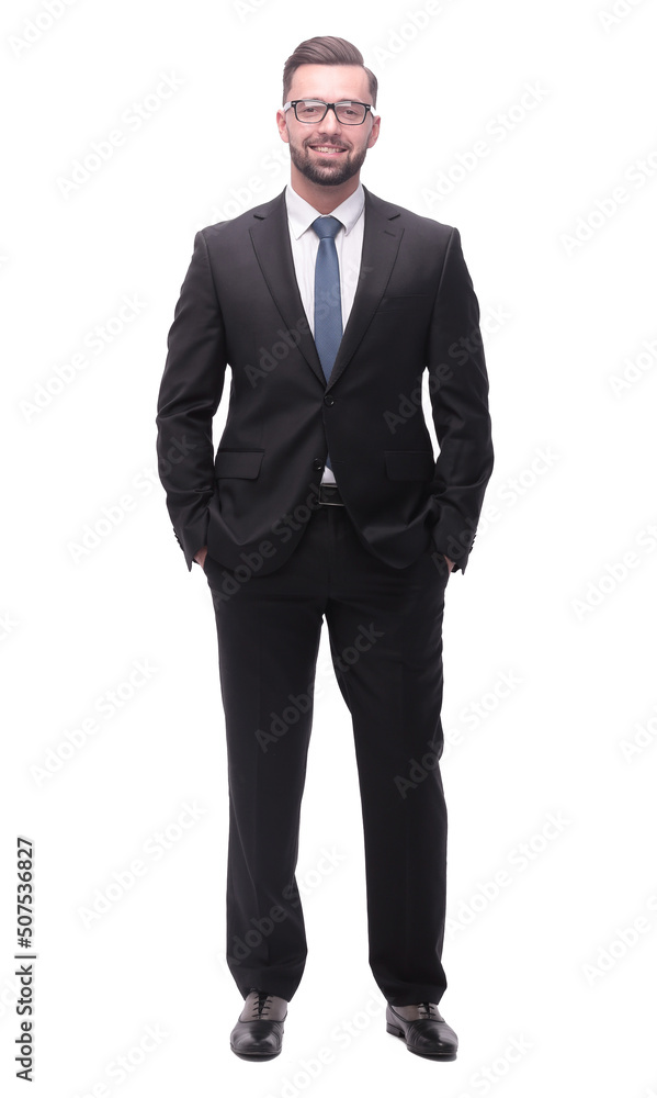 full length . a successful young man in a business suit full length . a successful young man in a business suit