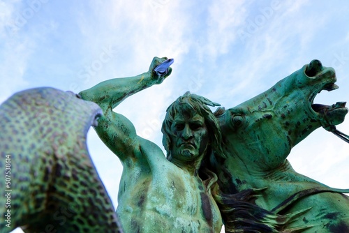 Canvas Print statue in Copenhagen Denmark