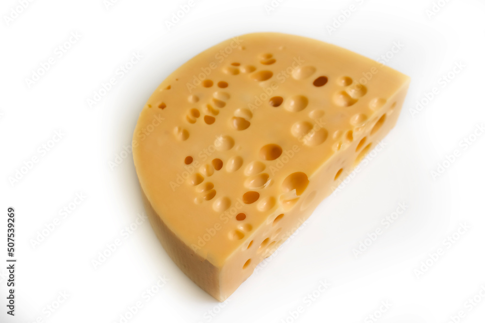 Swiss cheese iSwiss cheese isolated on white backgroundsolated on white background