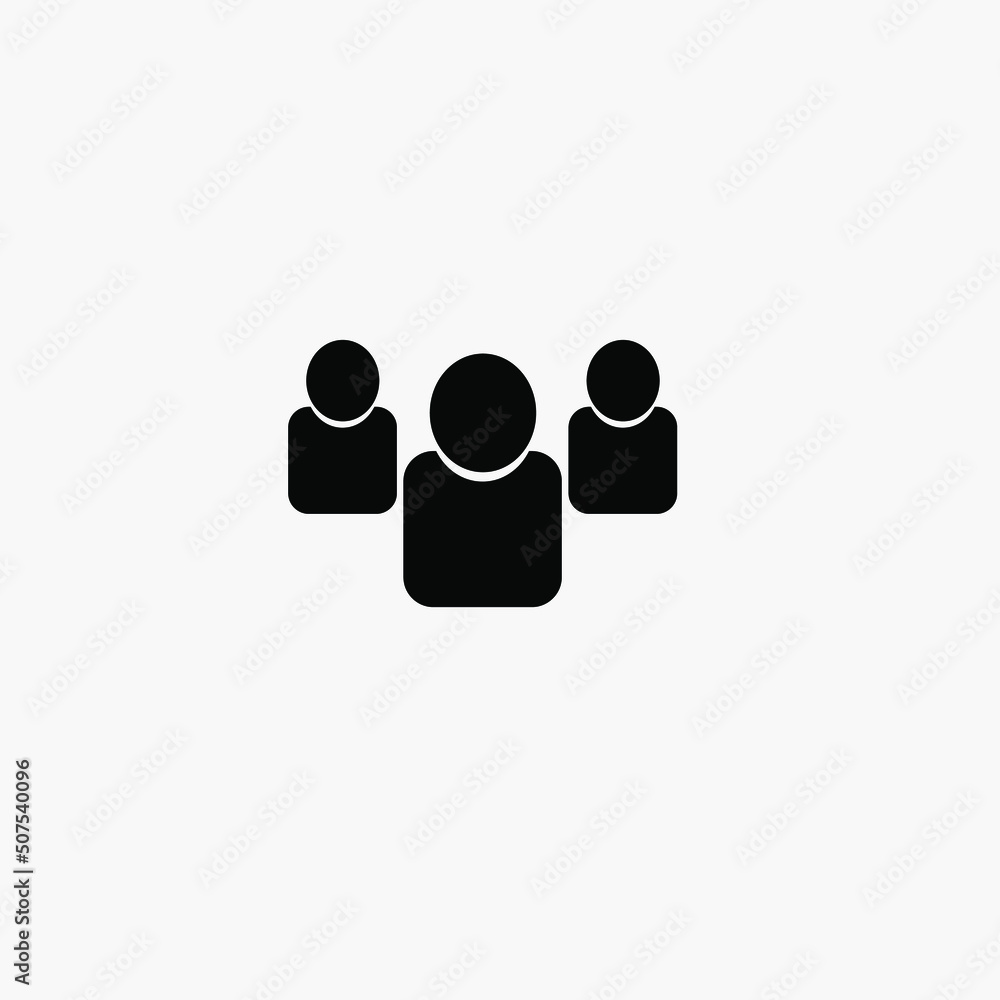 Group of people or group of users / friends flat vector icon for apps and websites Group of people or group of users / friends flat vector icon for apps and websites