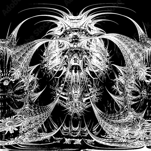 Fractal Gothic 3D Background Texture