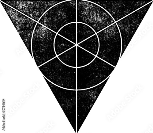 Distressed Geometric Triangular Shape