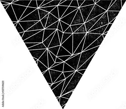 Distressed Geometric Triangular Shape