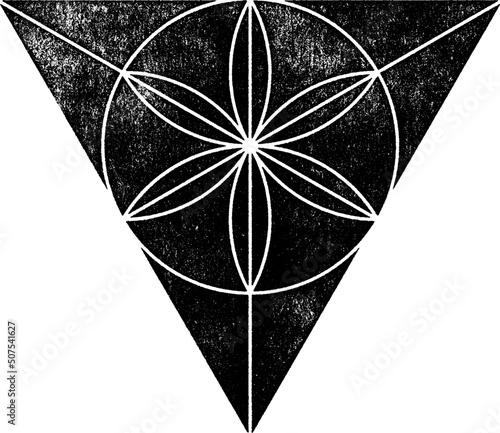 Distressed Geometric Triangular Shape