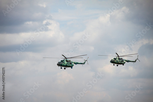 Russian military helicopter