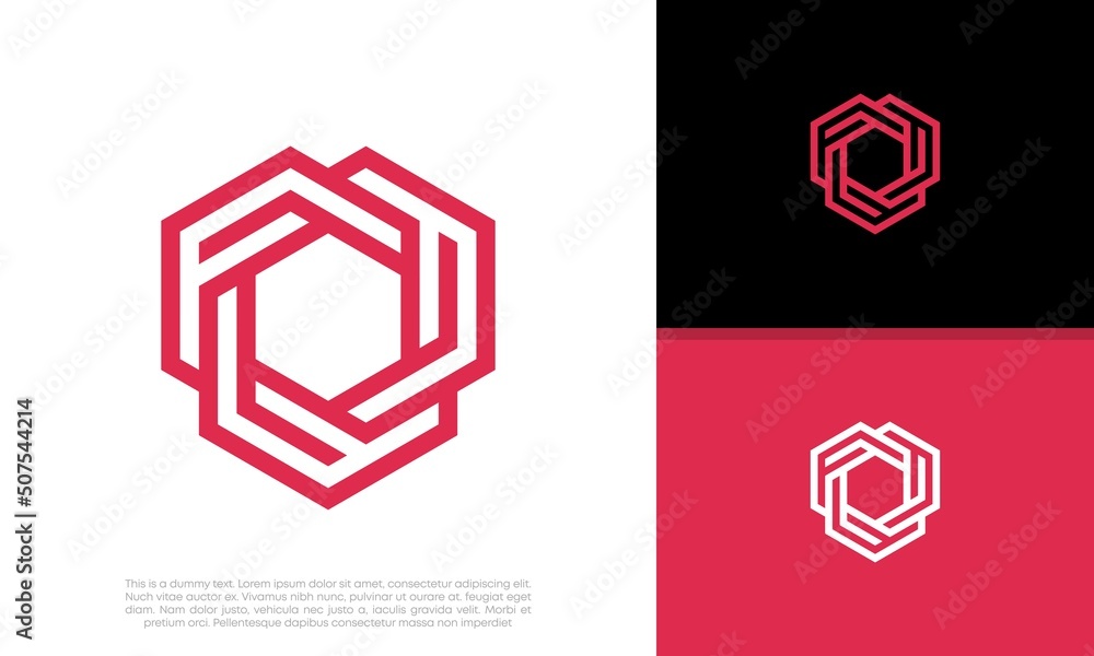 Innovative high tech logo template. Template label for blockchain technology. Technology Logo. Innovative high tech logo template. Template label for blockchain technology. Technology Logo.