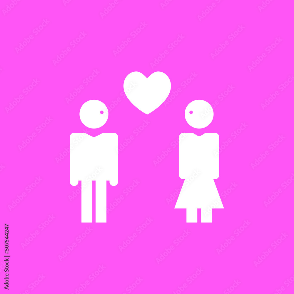 Couple and love Icon vector illustration. Couple and love Icon vector illustration.