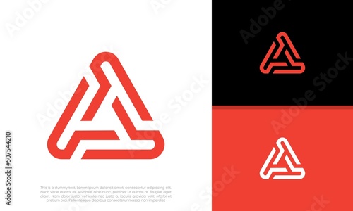 Innovative high tech logo template. Template label for blockchain technology. Technology Logo.