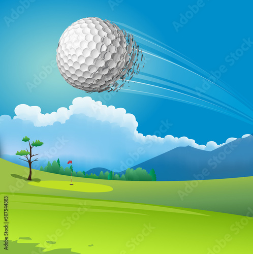 broken golf ball