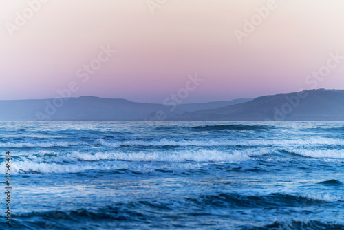 Waves at the Beach, Ocean, and sunrise, sunset