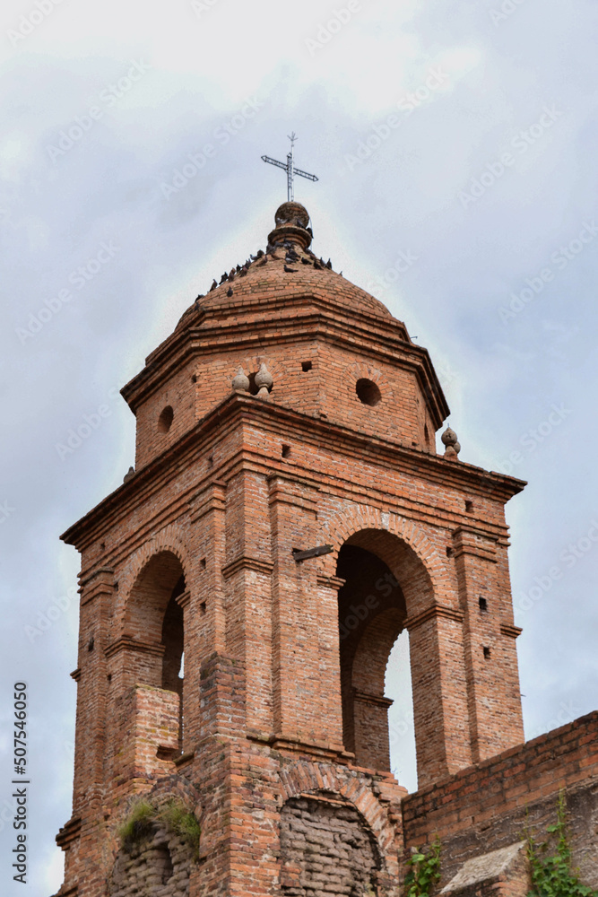 Brick bell tower of the church of the holy sepulcher