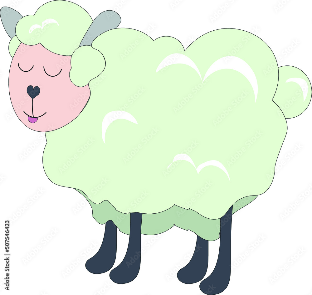Obraz premium sheep cartoon