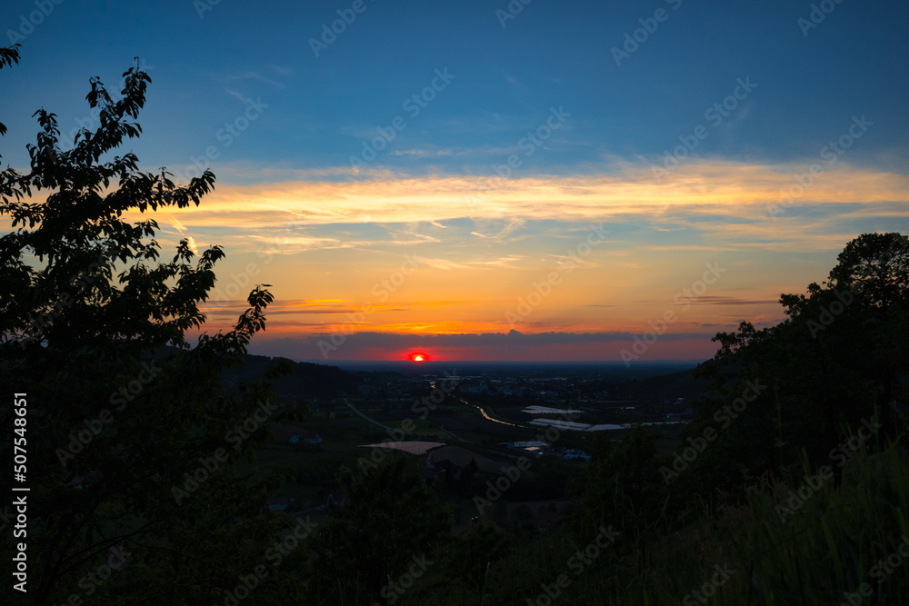 sunset in the mountains sunset in the mountains