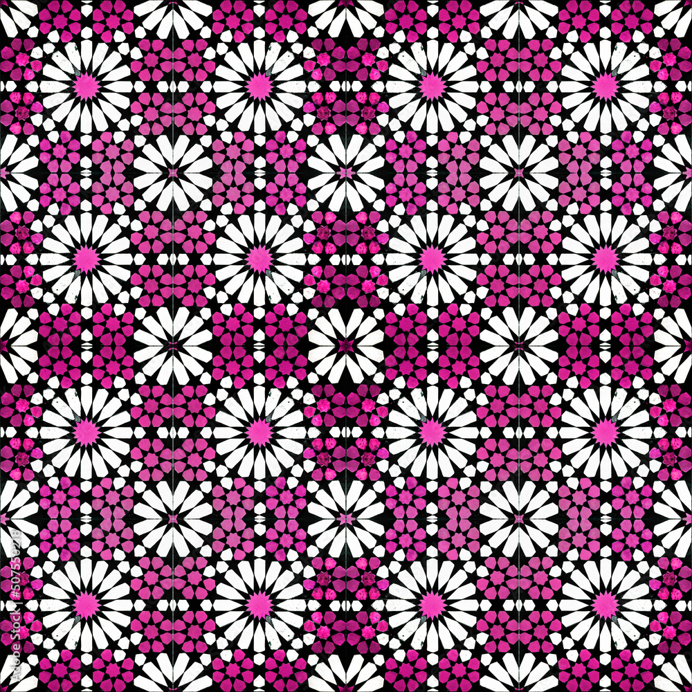 Andalusian style islamic ceramic tiles seamless pattern Andalusian style islamic ceramic tiles seamless pattern
