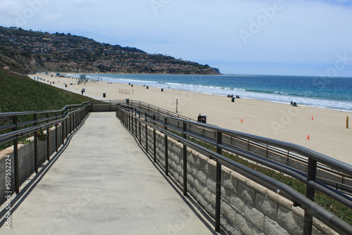 Ramp Leading Down to the Shoreline of Torrance Beach  located in the South Bay of Los Angeles County  California