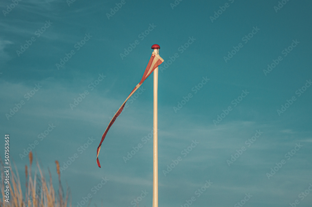 Dänische Flagge im Wind Dänische Flagge im Wind