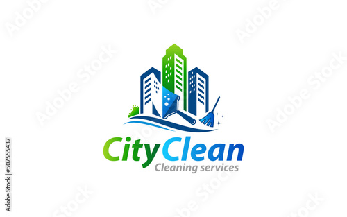Illustration graphic vector of cleaning services concept logo design template