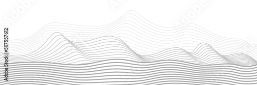 Curved lines, imitation of mountain ranges. Vector background, minimalism.