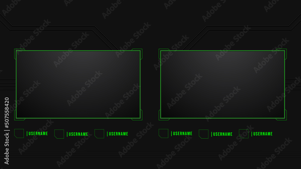 modern screen panel overlay frame set design template for games streaming. live stream screen overlay modern screen panel overlay frame set design template for games streaming. live stream screen overlay