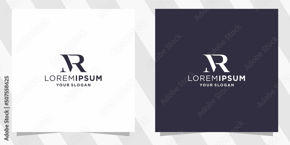 letter mr logo with minimal design letter mr logo with minimal design