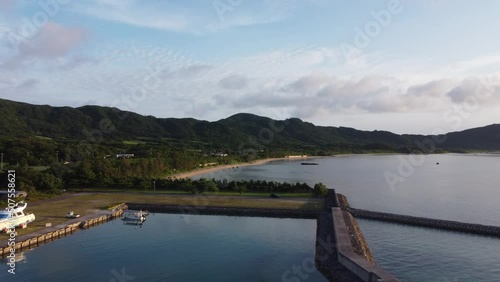 Wallpaper Mural 【空撮】石垣島 朝の伊野田漁港付近 Torontodigital.ca