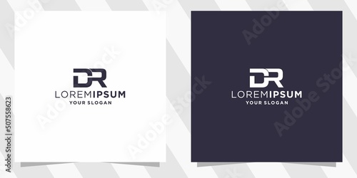 letter dr logo with minimal design photo