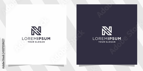 letter nh logo with minimal design © euforia
