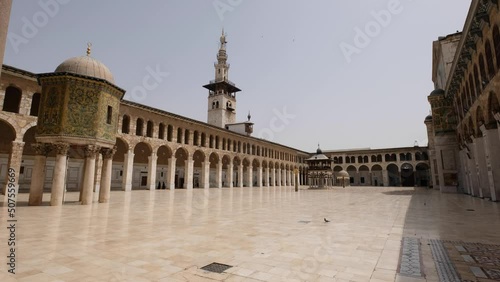 Damascus, Syria -May, 2022: The Umayyad Mosque, also known as the Great Mosque of Damascus