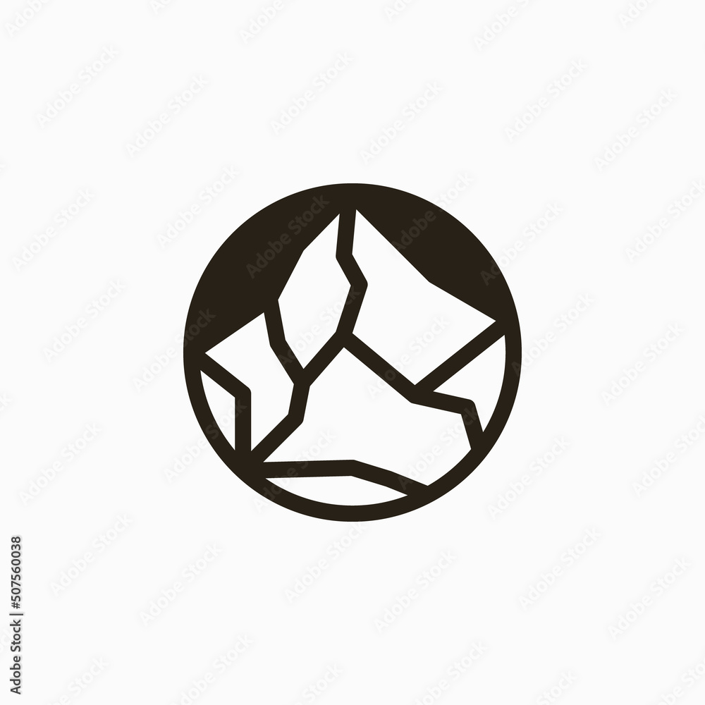 Stone icon logo vector illustration Stone icon logo vector illustration