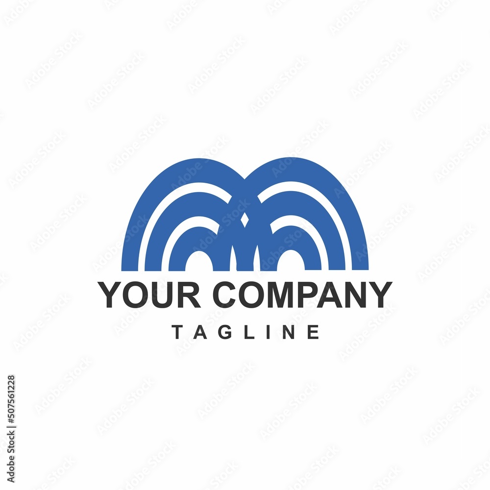 NN, M, NCN, MC, MCC initials circle geometric logo and vector icon NN, M, NCN, MC, MCC initials circle geometric logo and vector icon
