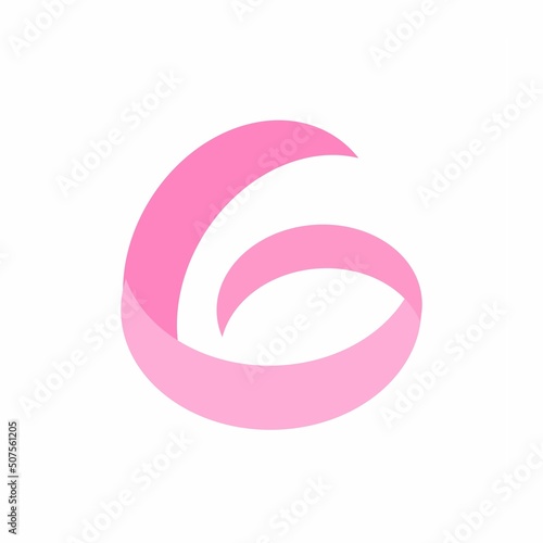 G, Gb, G pink initials geometric logo and vector icon