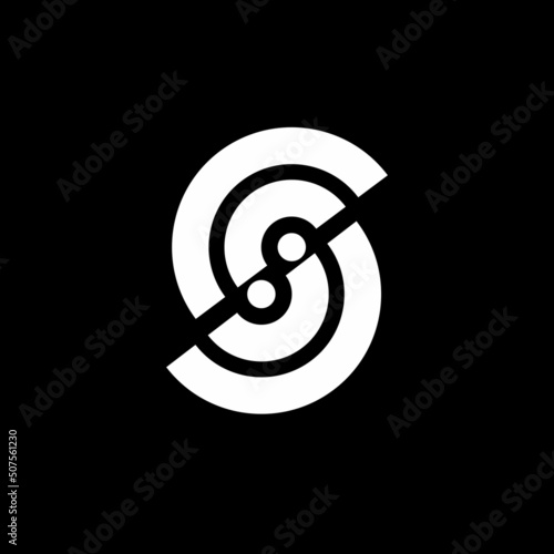 S, SS, SOS, CSC, CC, OS, SO, SC initials circle geometric logo and vector icon photo