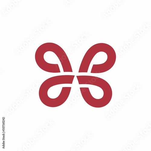 MW, WM, MPW, MPPW, WPPM, PPPP initilas butterfly shape logo and vector icon photo