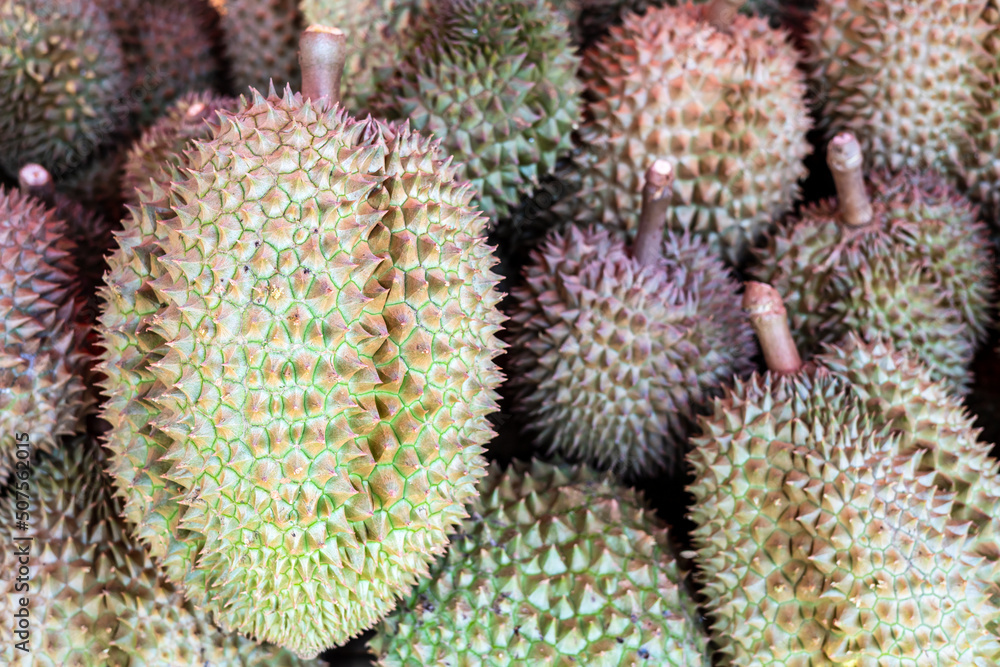 Durian king of fruit, Durian in the market in Thailand. Durian king of fruit, Durian in the market in Thailand.