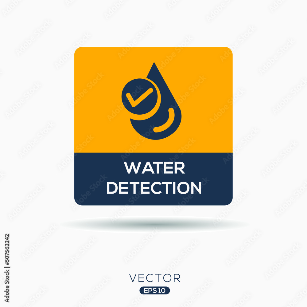 Creative (Water detection) Icon, Vector sign.
