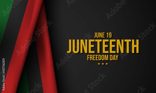 Juneteenth Freedom Day Background Design.